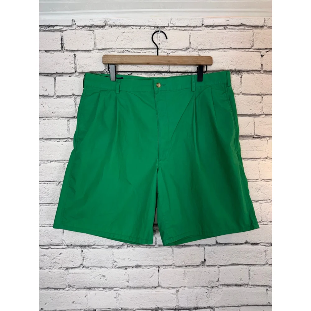 Men's Polo Ralph Lauren Pleated Golf Shorts size 38 Green 1990’s Vintage Y2K